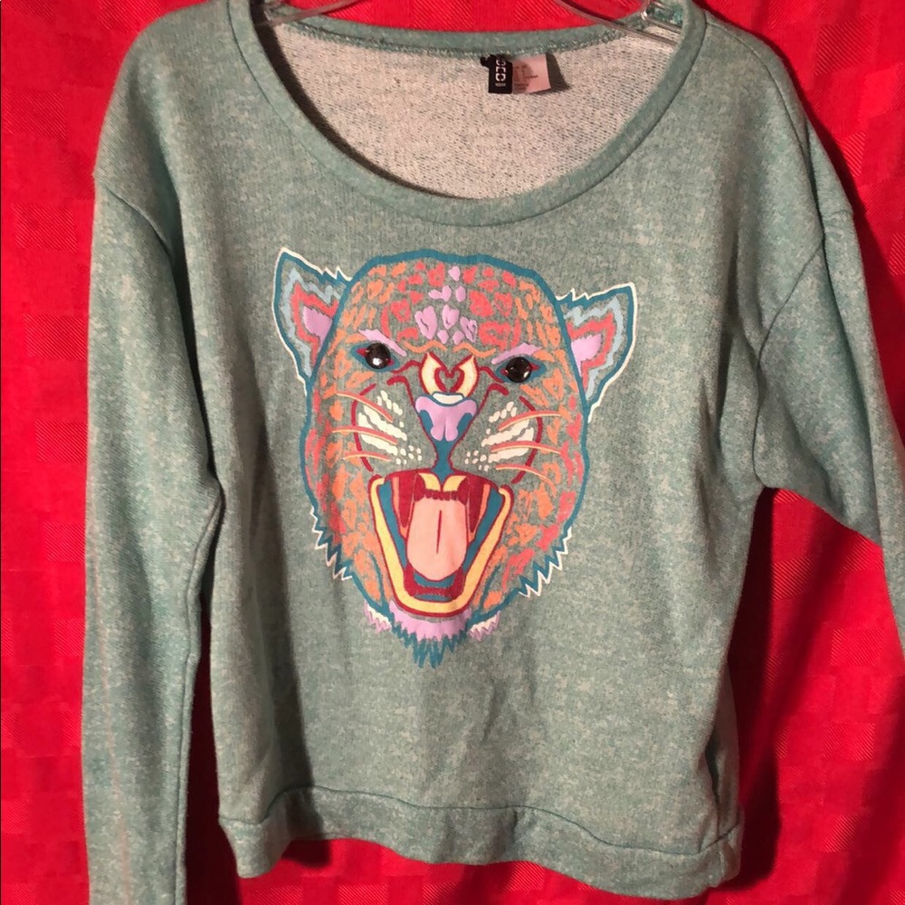 Blue/Green CrewNeck